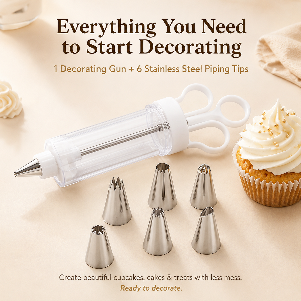 π§ Easy Cake Decorating Gun β Beautiful Piping Made Simple