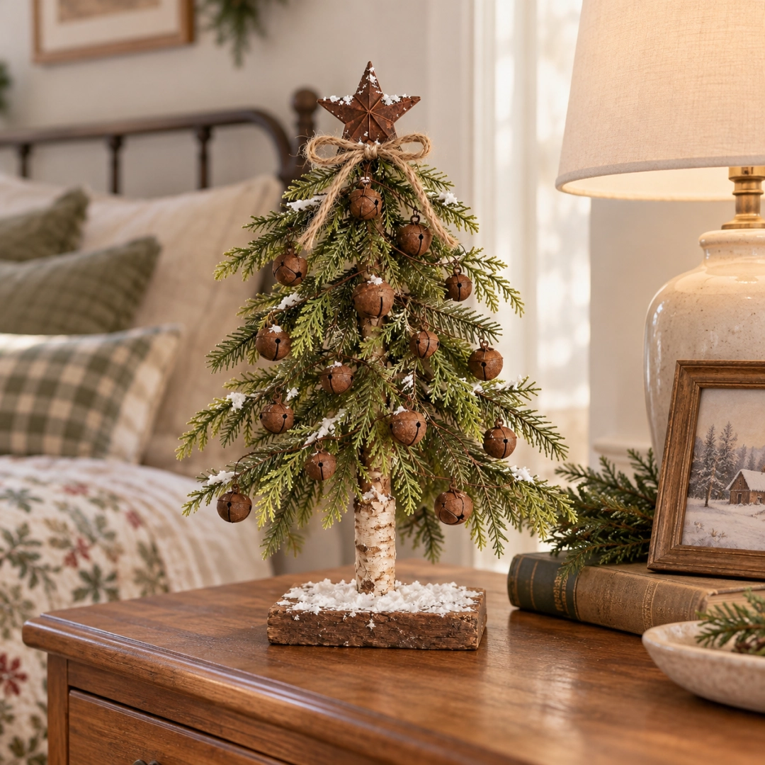 Snow-Kissed Bell & Star Christmas Tree