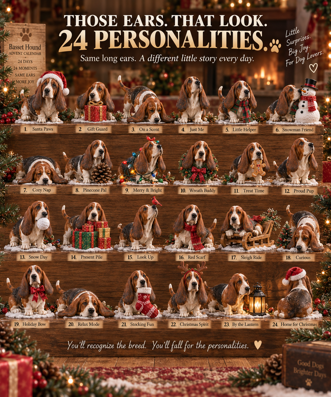 24 Days of Basset Hound Joy β 24 Long-Eared Personalities to Love πΎπ