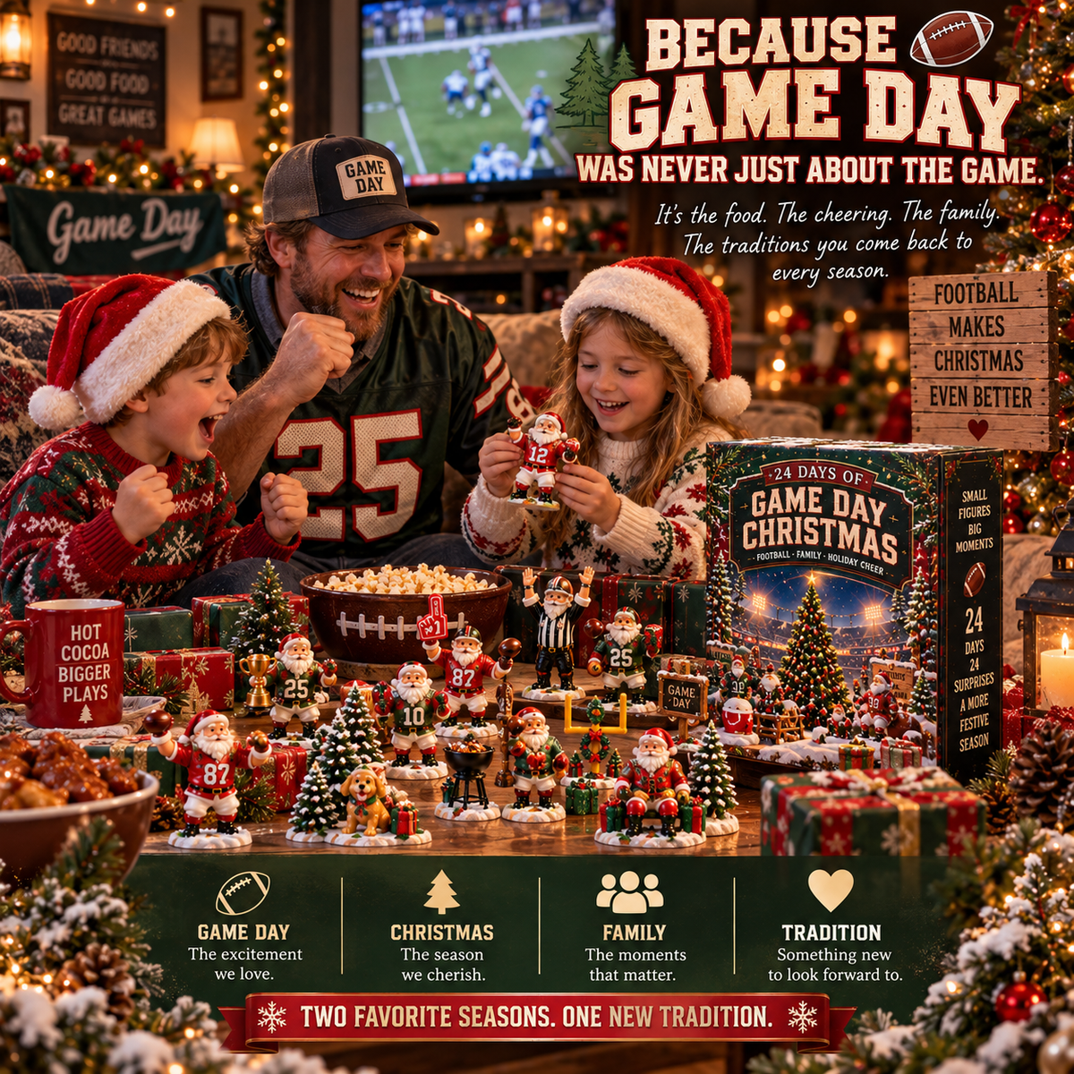 🏈🎄 24 Days of Game Day Christmas – Football Holiday Collection