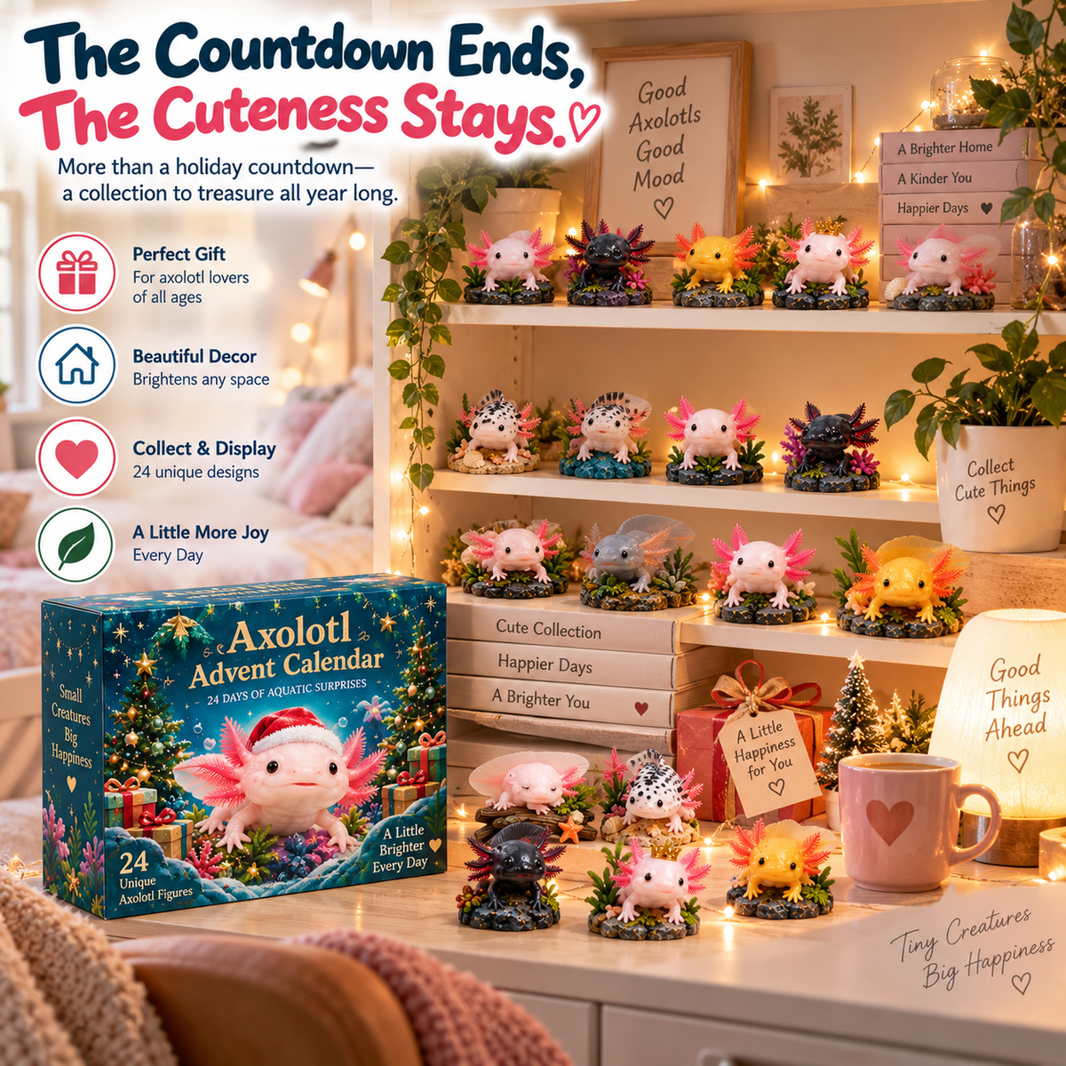 π©· 24 Days of Axolotl Magic β 24 Adorable Little Companions to Collect