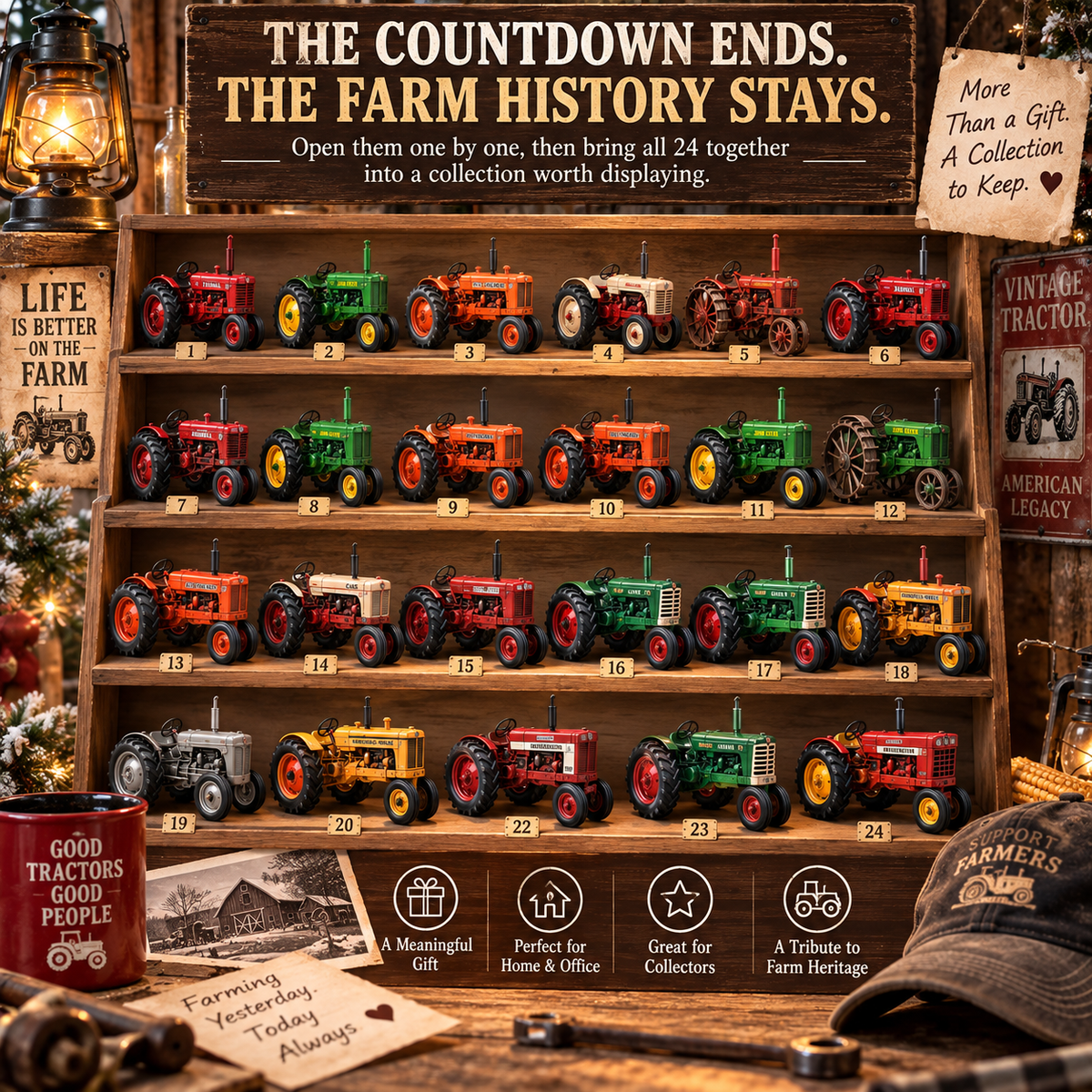 π Christmas on the Old Farm β 24 Vintage Tractor Surprises