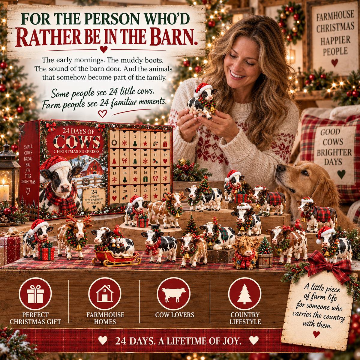 24 Days of Farmhouse Christmas – A Cow Lover’s Holiday Collection🐄❤️