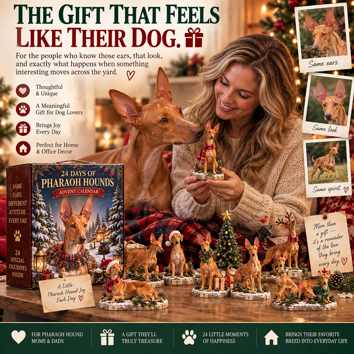πΎ24 Days of Pharaoh Hound Joy β Those Ears. That Look. 24 Little Personalities.