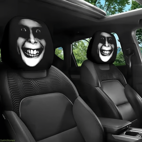 🔥Halloween Scary Face Car Headrest Covers (2-Pack) 🚗