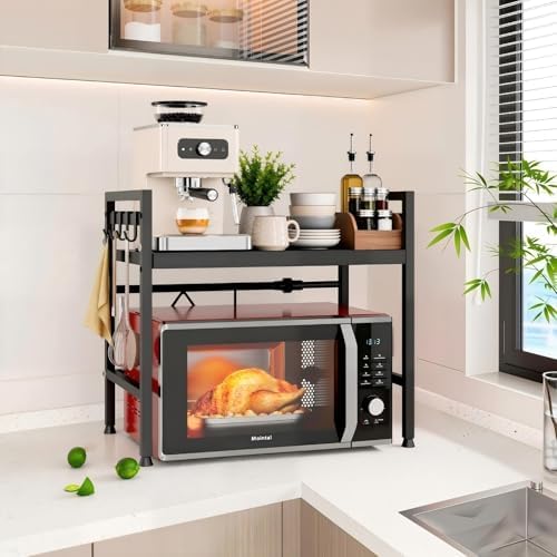 Black Expandable Microwave Shelf