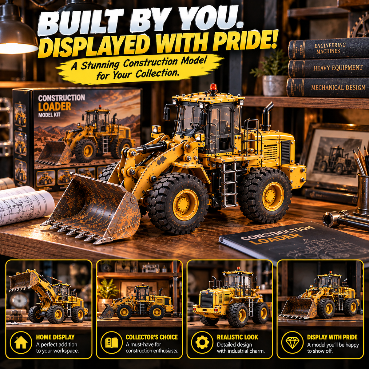 🏗️ Build It Yourself! 🔧 Construction Wheel Loader Model Kit