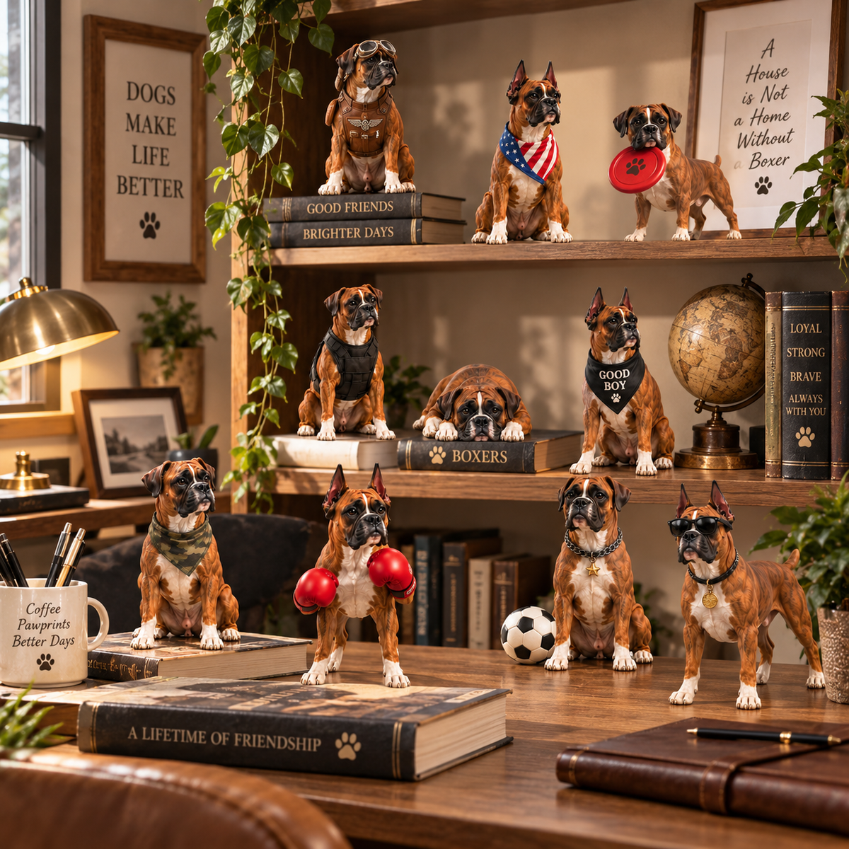 24 Days of Boxer Companions β 24 Unique Boxer Dog Collectible Figures