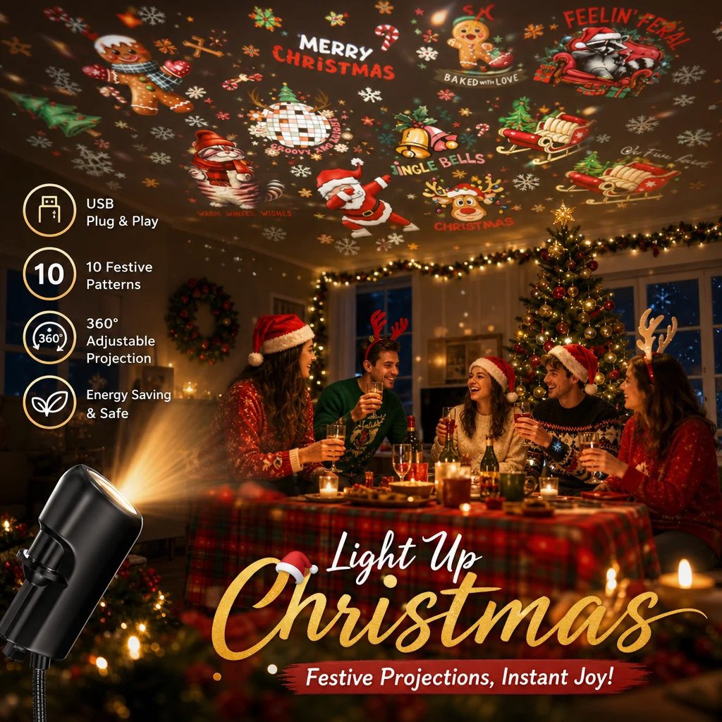 💯Plug-&-Play HD Star Projector: Halloween 6-Disc Set