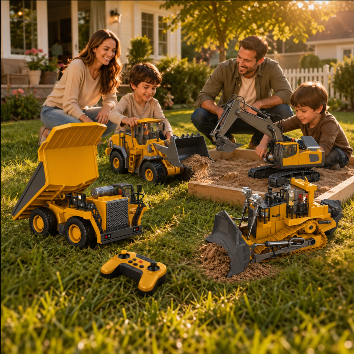 🚜 4-Vehicle RC Construction Set ✨ Big Fun for Little Builders! (Free Shipping ✈️)