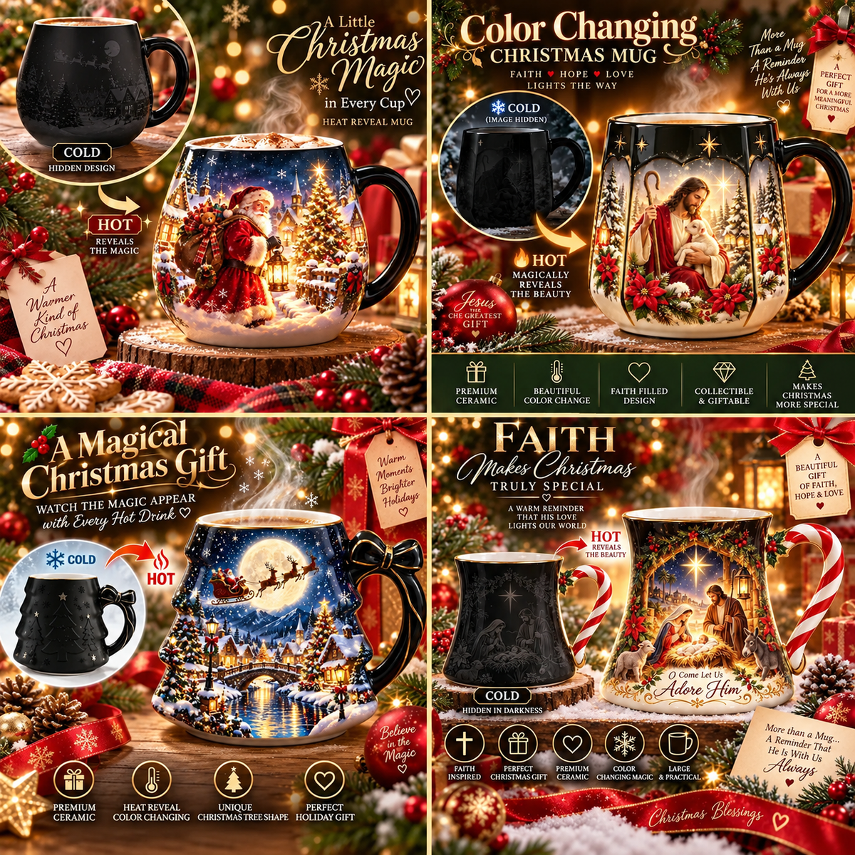 Christmas Magic Color-Changing Mug – Heat Reveal Holiday Gift