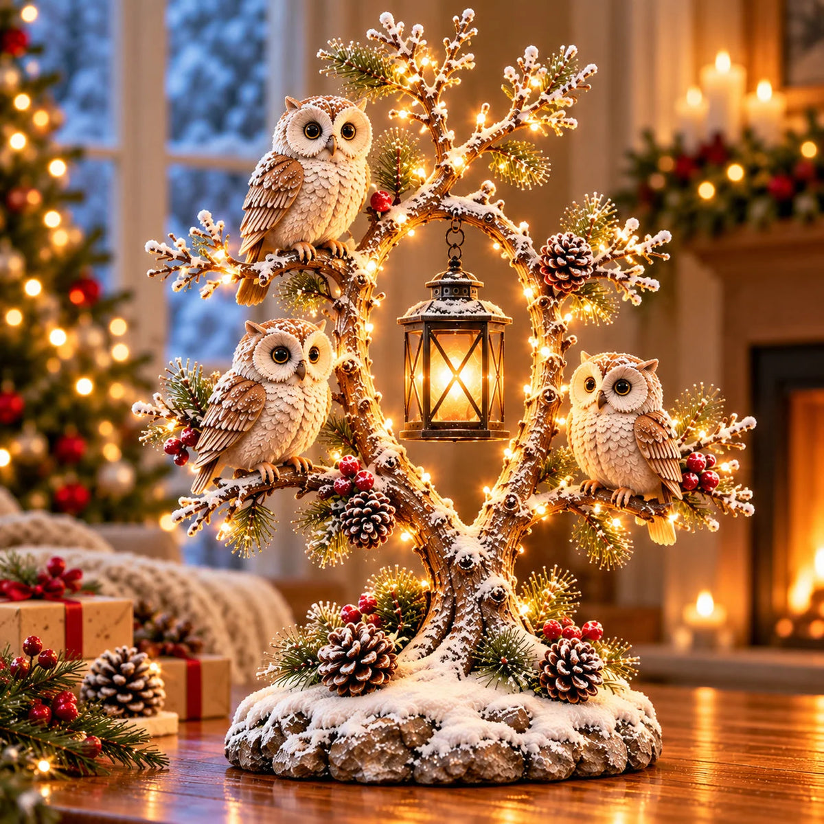 🦉 Who's Watching Over Your Winter Nights? ✨ Guardians of the Winter Night – A Glowing Woodland Wonderland!