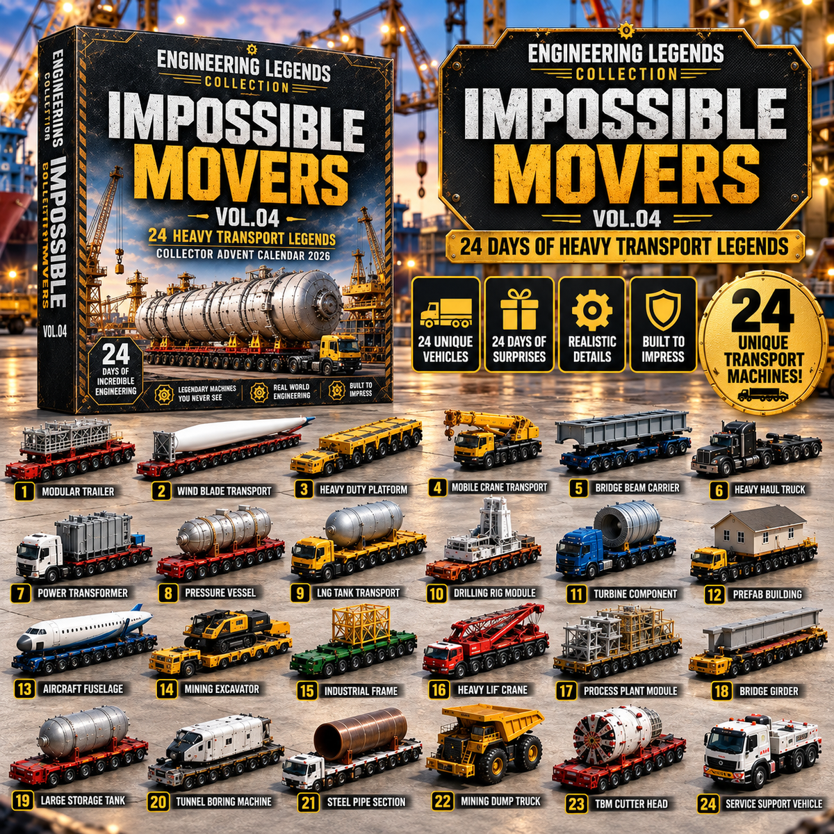 🚛 Impossible Movers VOL.04 – 24 Days of Heavy Transport Legends 🎄