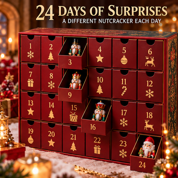 🎄 Nutcracker Collection – 24 Days of Christmas Magic Advent Calendar 🎁 | Mini Nutcracker Soldier Collectibles
