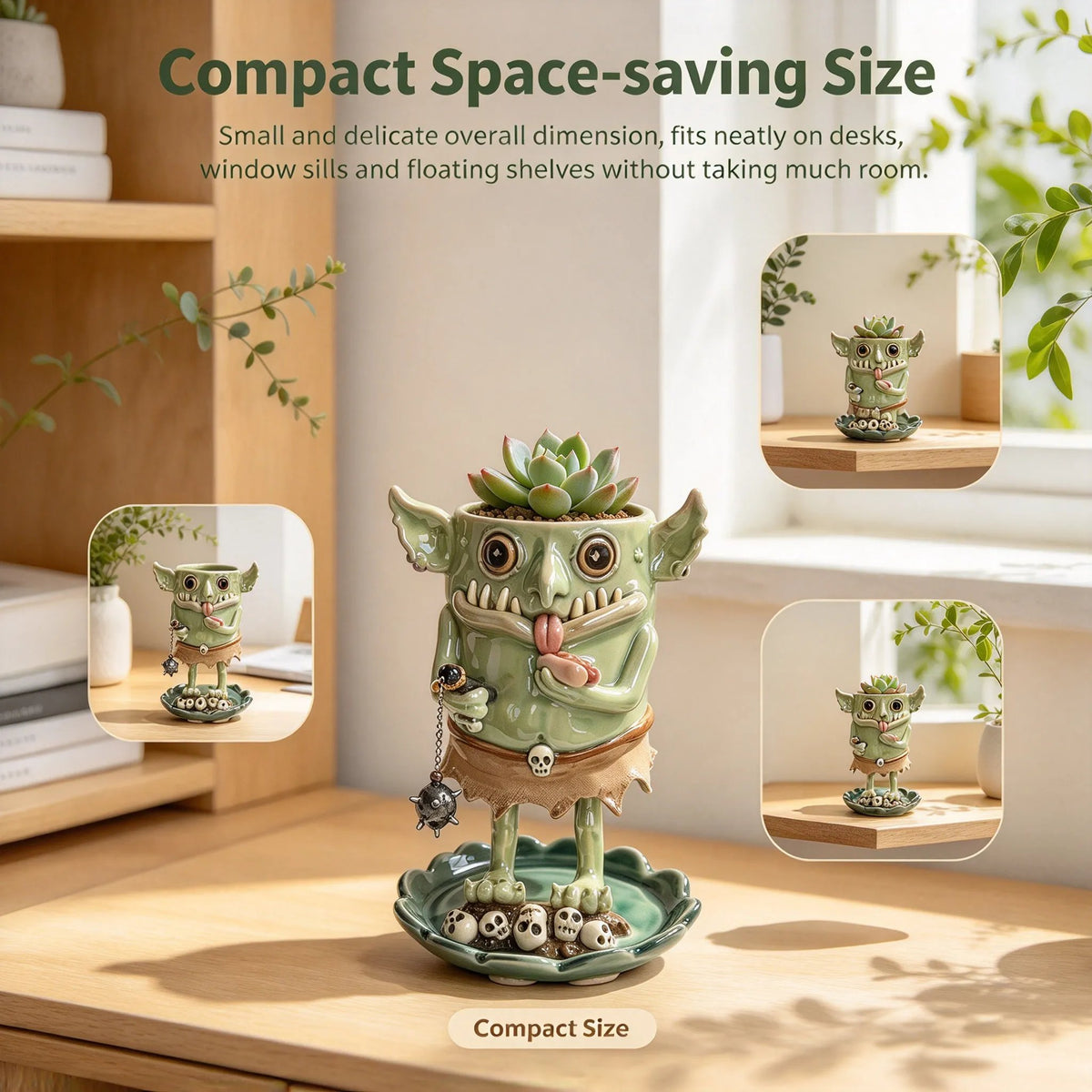 🤣🪴The Goblin Pot — Handmade Ceramic Monster Planter That Gives Your Plants a Face