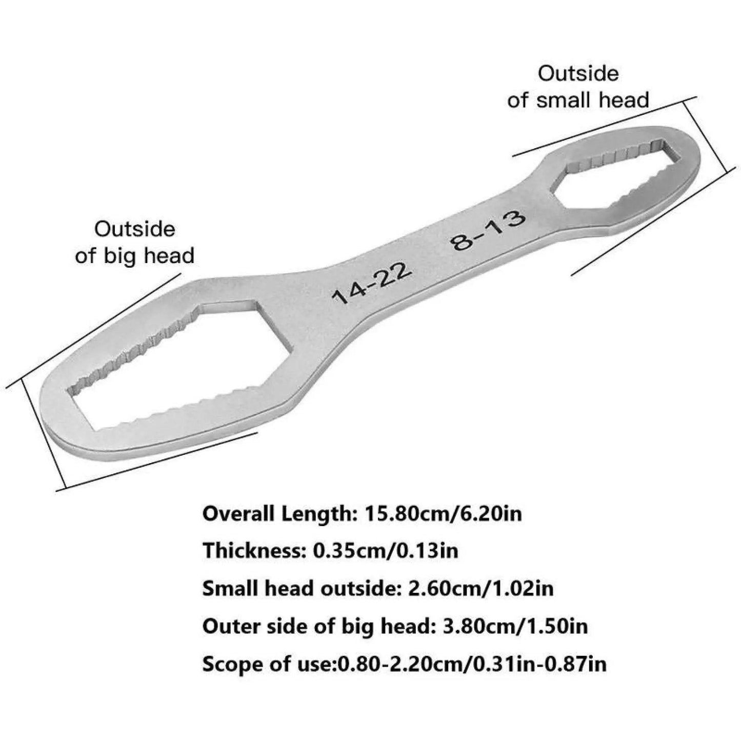 8–24mm Universal Self-Adjusting Wrench for Car Repair & Maintenance