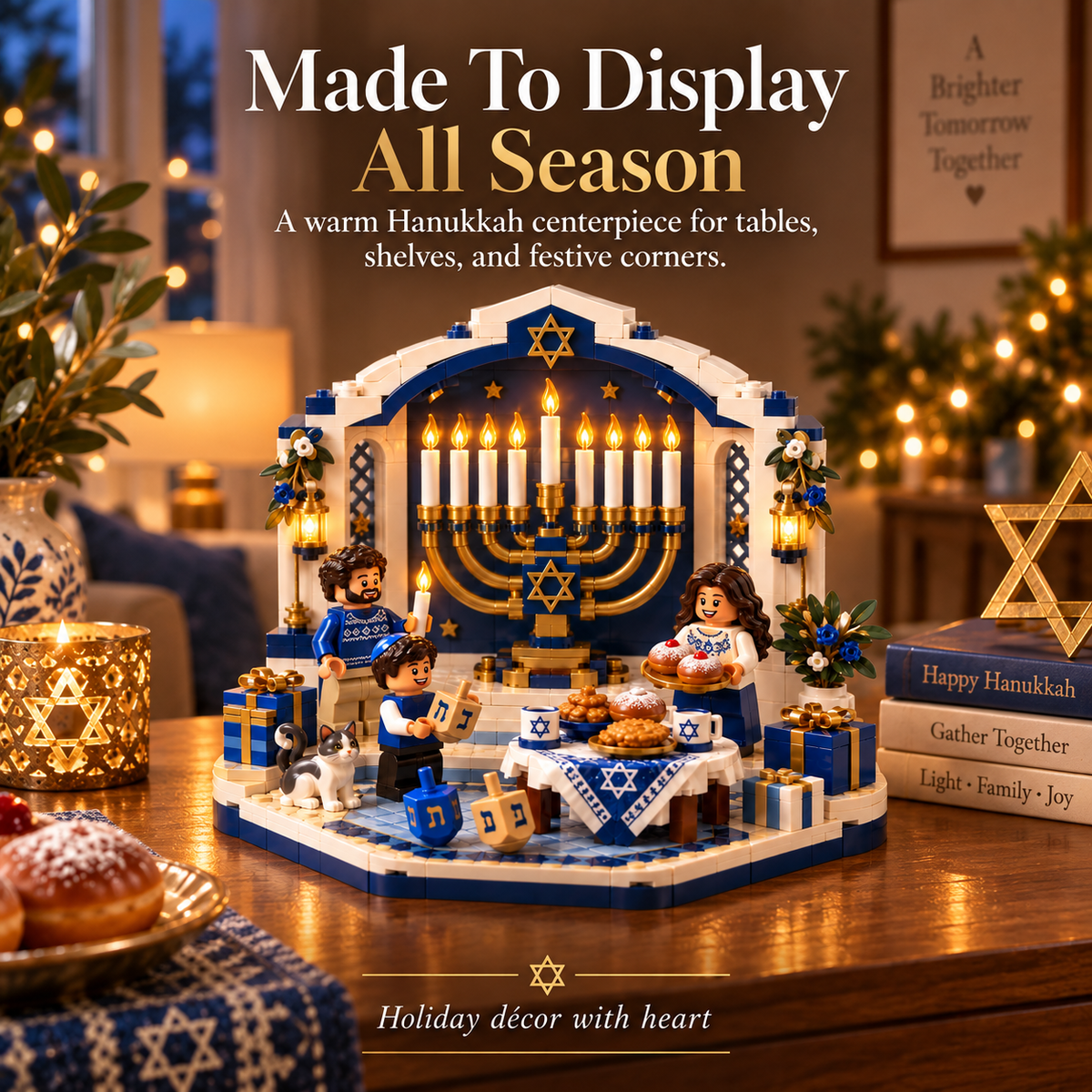 πβ¨ Last Day 50% OFF π₯ Hanukkah Family Light Building Block Display Set