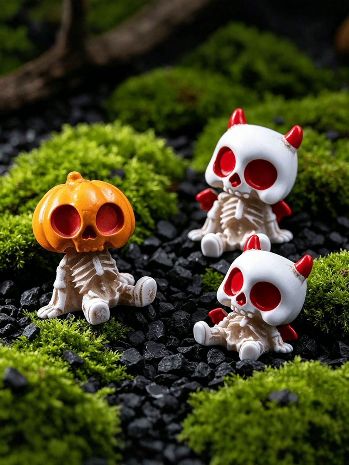 6pcs Halloween Funny Skeleton Mummy Figurines