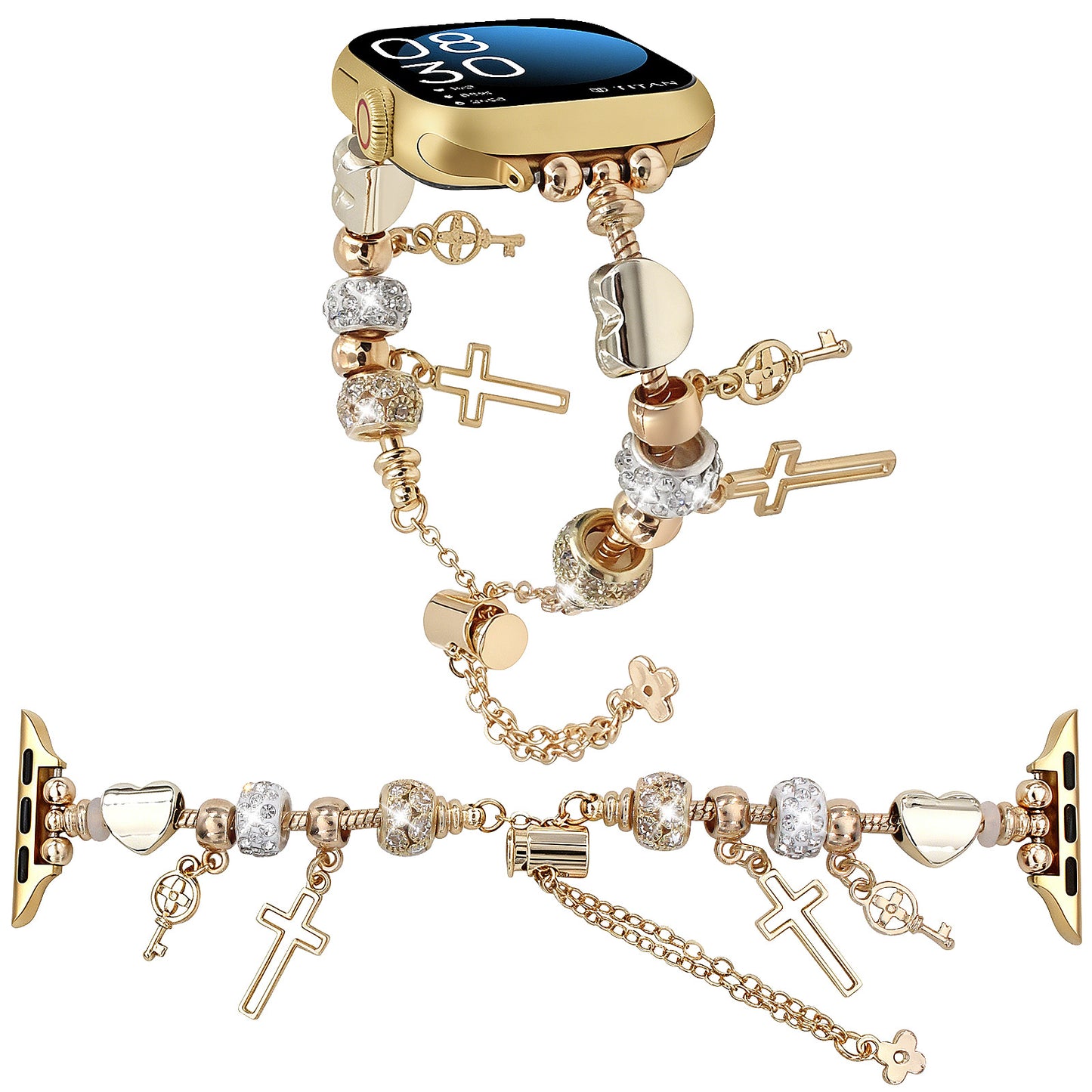 Boho Charm Apple Watch Band – Elegant Bracelet Style Strap