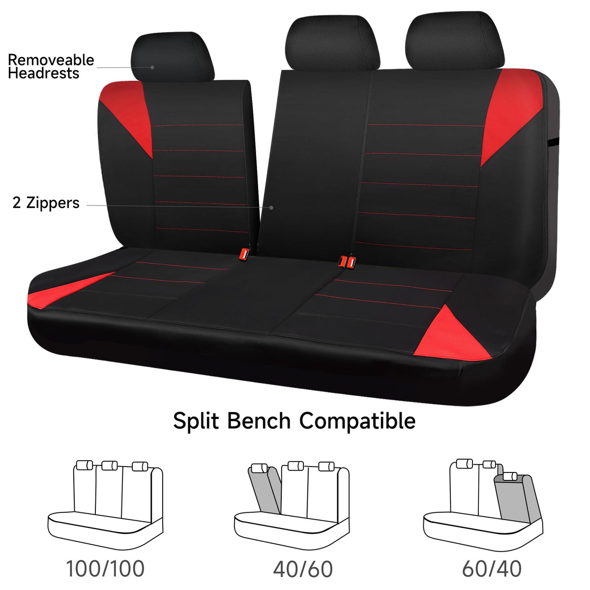 ✨ Worn Seat Refresh Covers – Sport Black & Red