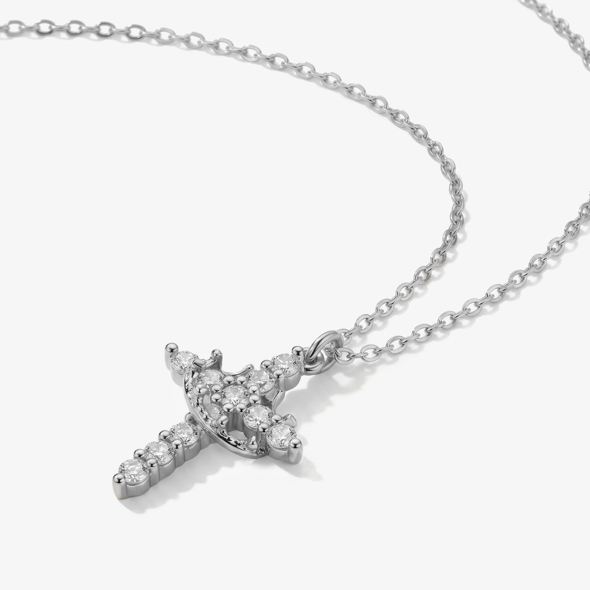 Cross and Crown Necklace