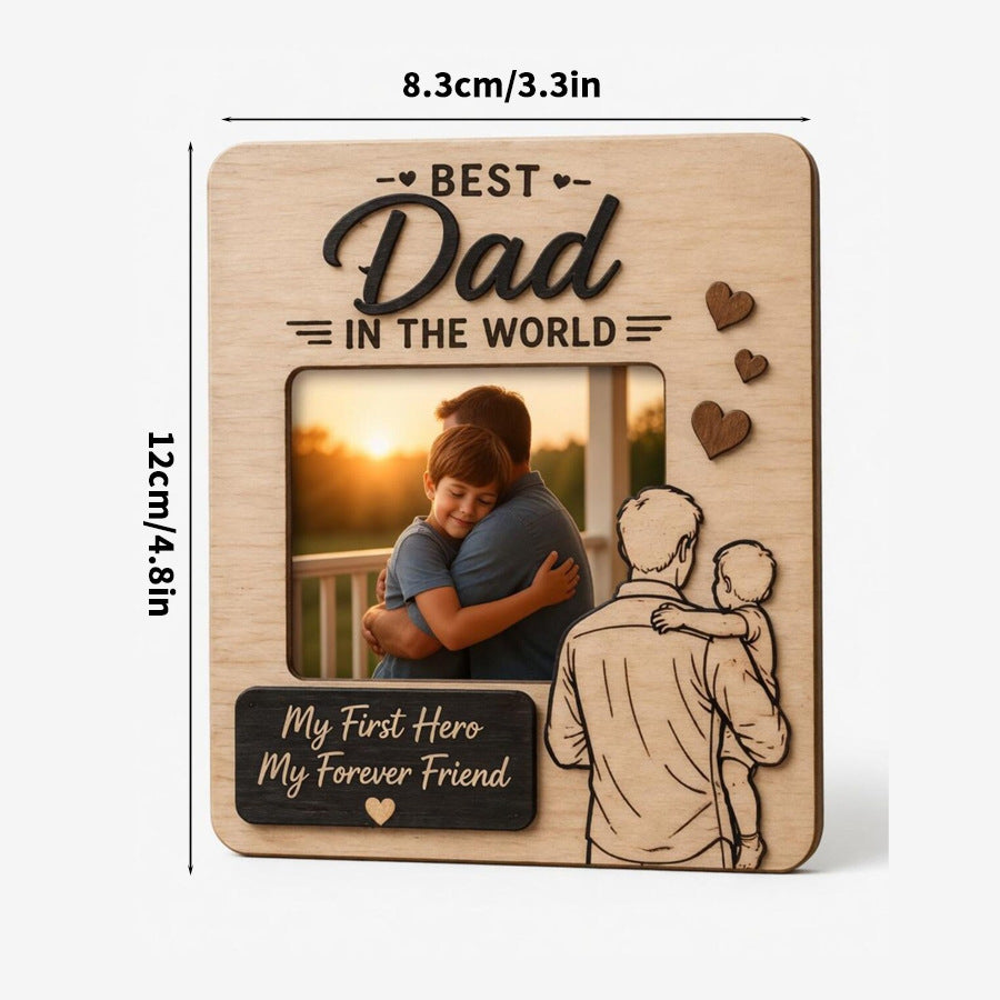 Personalized Wooden Dad Photo Frame | Father’s Day Gift
