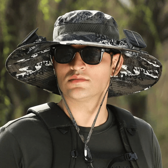 ☀️ SUMMER SALE☀️ Solar-Powered Cooling Hat with USB Fan – Stay Cool Anywhere! 🌊 Perfect for Fishing, Hiking, Golf & Outdoor Adventures!