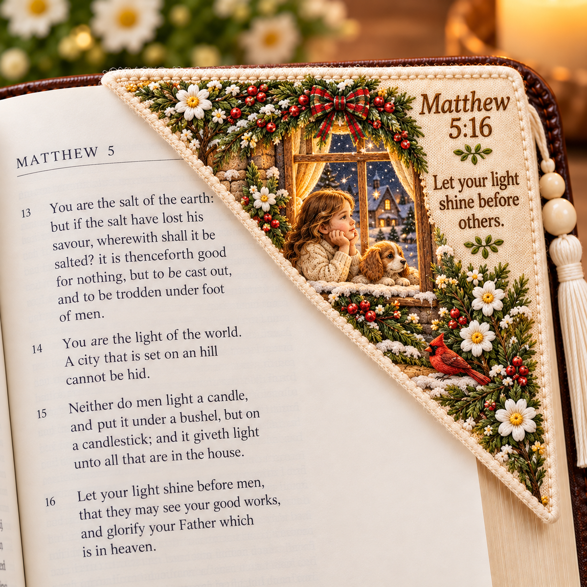 ✝️ Embroidered Bible Corner Bookmarks