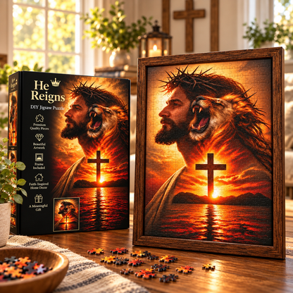 👑✝️ He Reigns — DIY Christian Jigsaw Puzzle