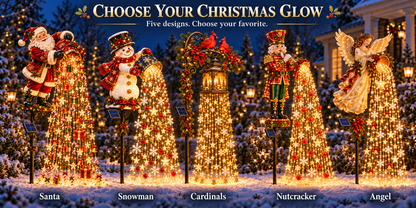 🎄50% OFF & Free Shipping🔥Christmas Starlight Cascade – Solar LED Garden Stake Lights