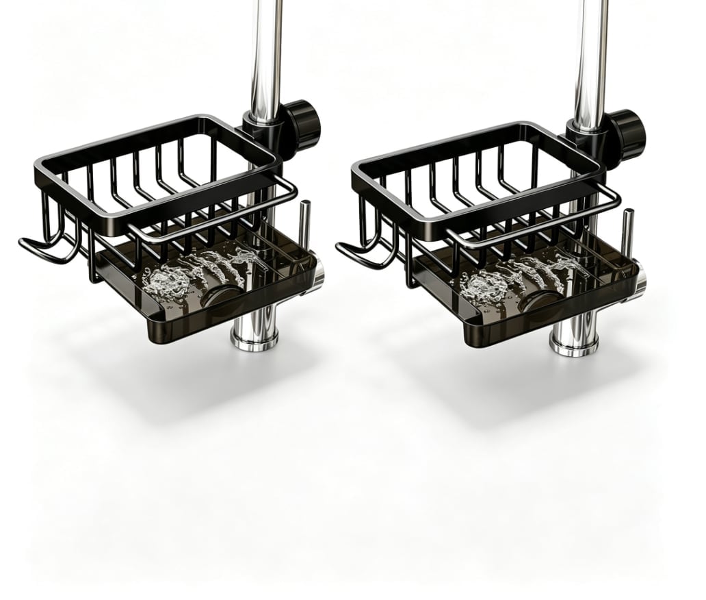Faucet Drainer Basket – No-Drill Sink Organizer - Style 4