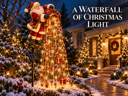 🎄50% OFF & Free Shipping🔥Christmas Starlight Cascade – Solar LED Garden Stake Lights
