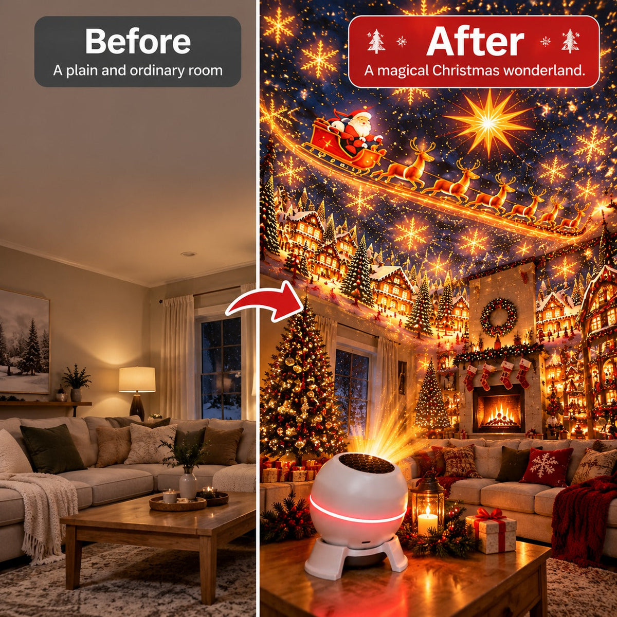 Thethenuvaro™ Christmas Projector