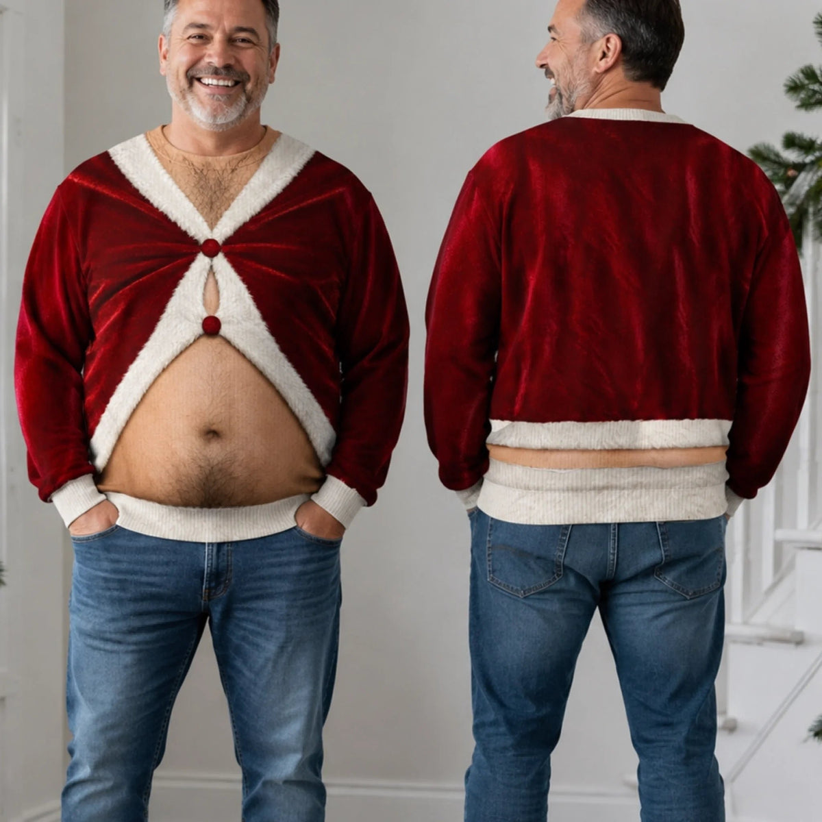 🎄 Too Much Holiday Cheer Ugly Christmas Sweatshirt – Funny Festive Holiday Gift for Men