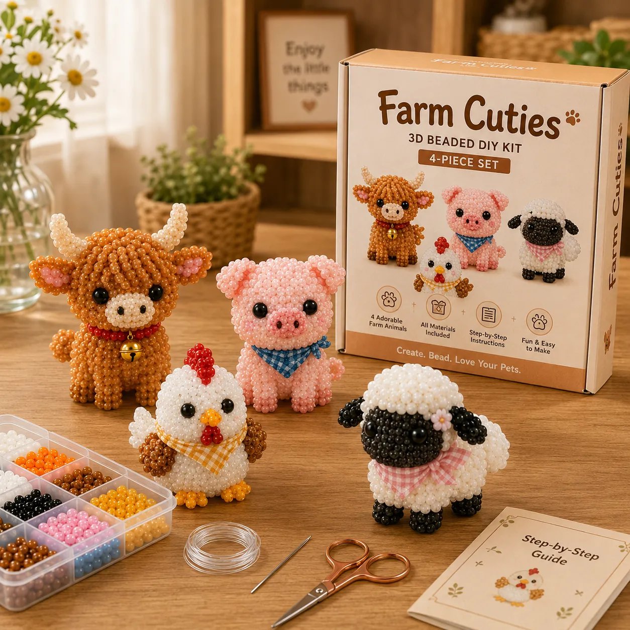 HOT🧵✨ Tiny 3D Beaded Animal DIY Kit