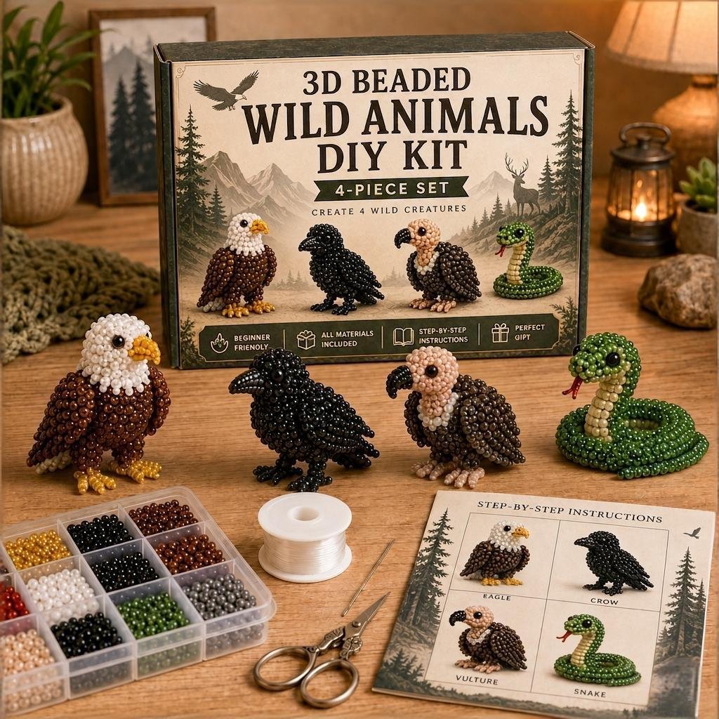 HOT🧵✨ Tiny 3D Beaded Animal DIY Kit