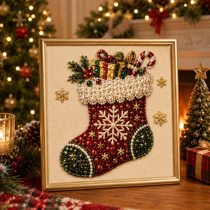 🎨💎DIY Christmas Pearl Diamond Art Kit-🧘Relaxing, Beginner-Friendly & Fun to Create