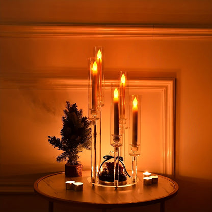 Elegant Acrylic Candelabra Candle Holder: Modern & Stylish Home Decor, and Perfect for Party, Wedding, Birthday