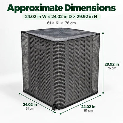 🍂 Outdoor AC Mesh Cover – Leaf & Debris Protection with Buckle Closure for Off-Season Storage