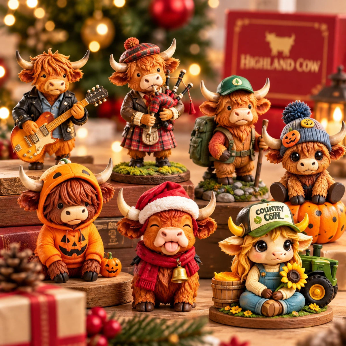 🎄🐮Highland Cow Advent Calendar 2026-3D Model