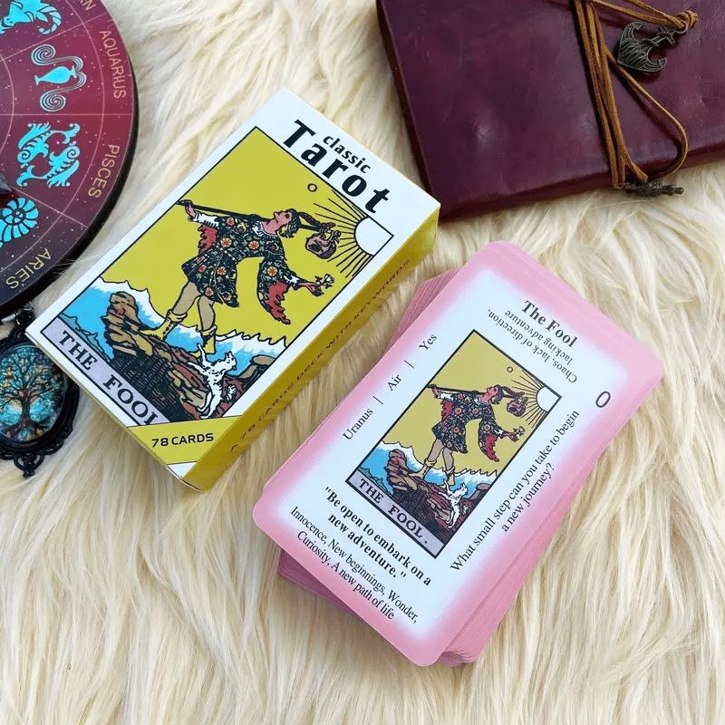 🔮Tarot Learning Set💜beginner friendly Divination Tools📔Essential Tarot Kit for Beginners✨