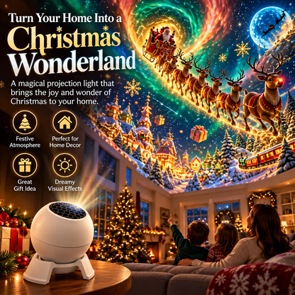 🌲Magical Christmas Scene Projector – Transform Your Room into a Holiday Wonderland ✨
