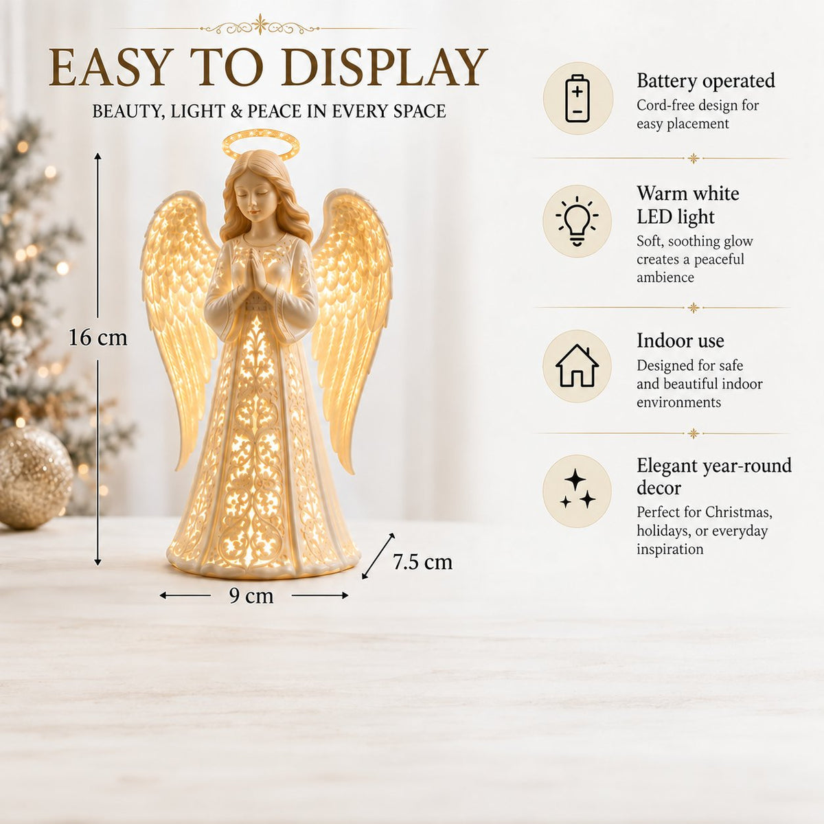 🪽Last Day 50% OFF✨ Angel Christmas Guardian Light – A Symbol of Hope, Love & Protection