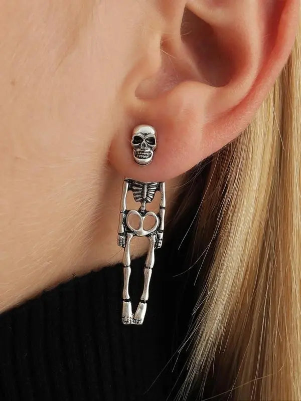 💀Halloween Skeleton Skull Earrings for Women Spooky Cosplay