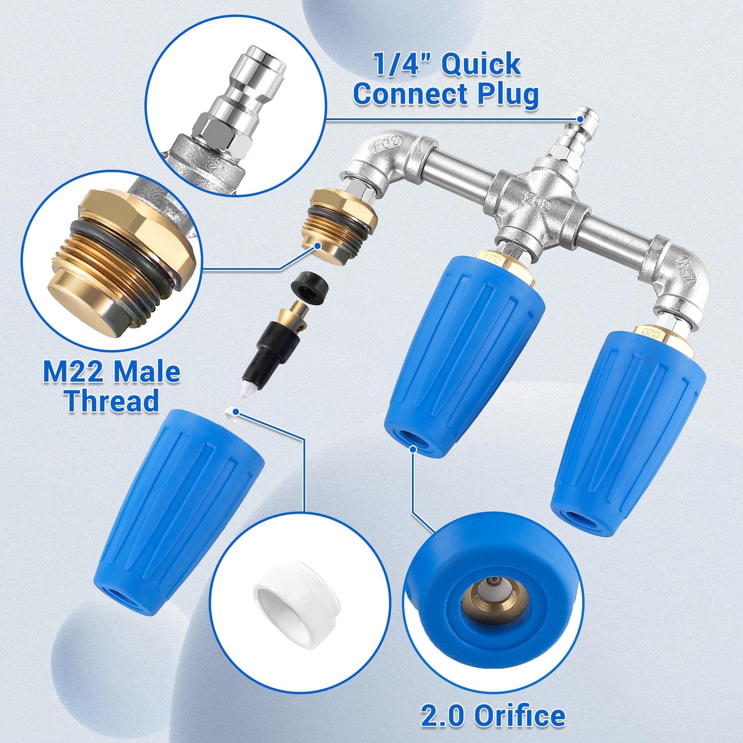Turbo Nozzle Pressure Washer with 1/4 Quick Connect and 2.0 Orifice