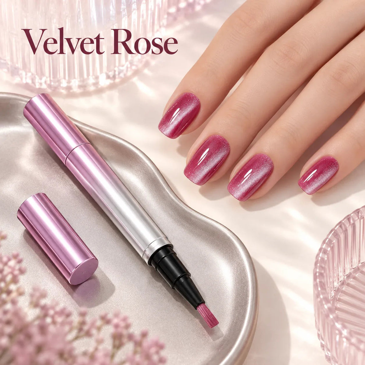 ✨ Cat Eye Nail Polish Pen – Shimmering Color & Glossy Finish in 5 Shades 💅