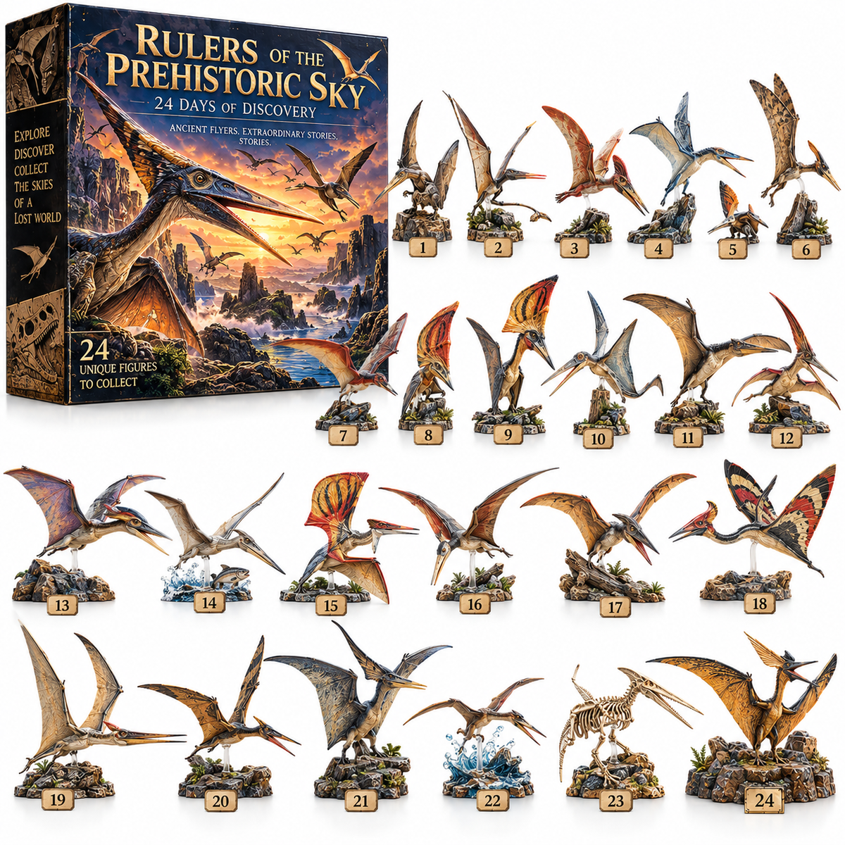 🦖🦣🪽🐾24 Days of Discovery — T-Rex, Pterosaurs, Woolly Mammoths & Mountain Lions Collection
