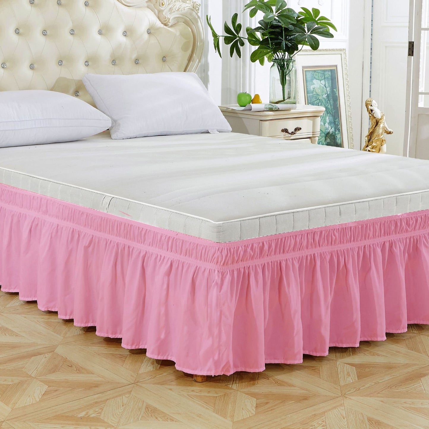 Adjustable Elastic Belt Drop Bed Skirt