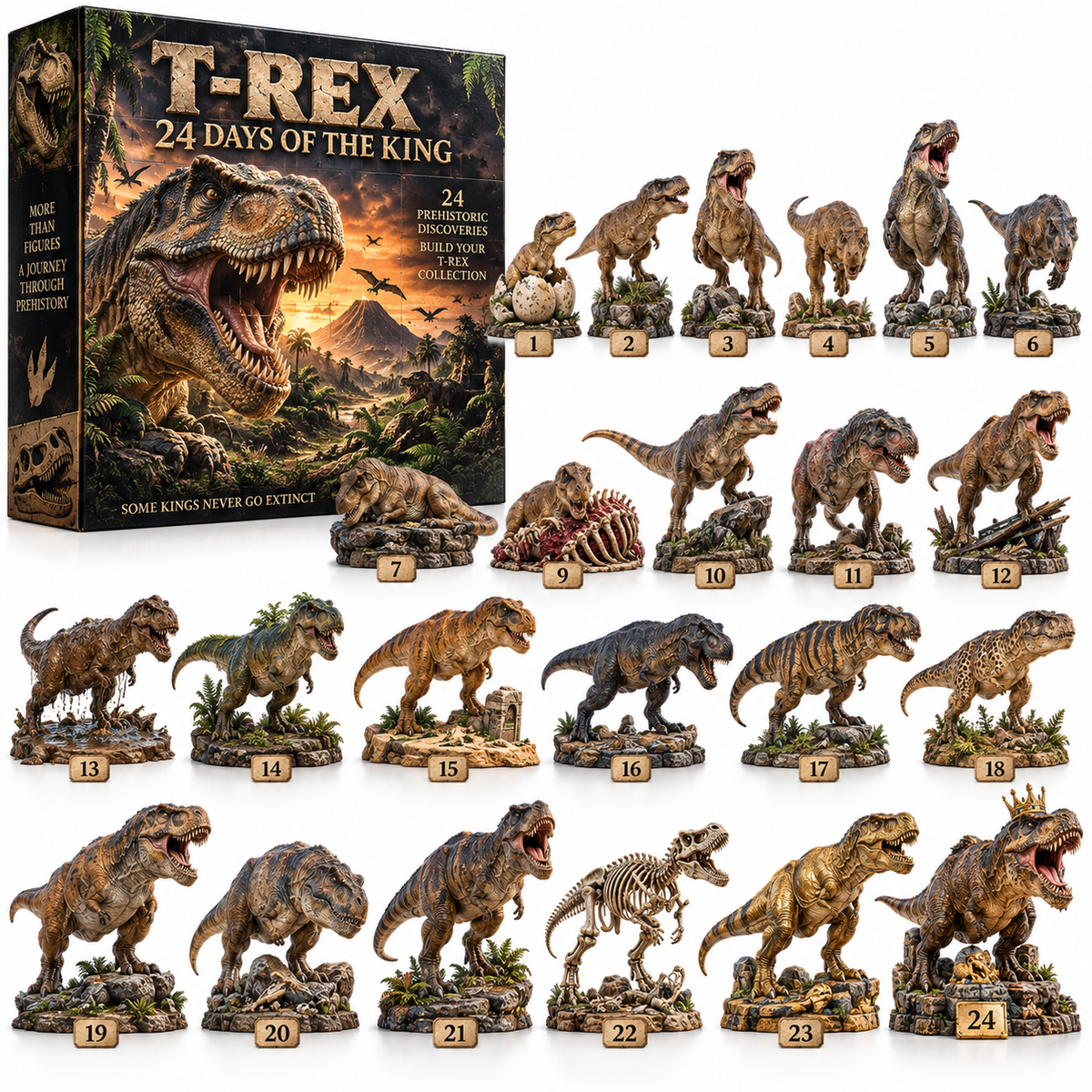 🦖🦣🪽🐾24 Days of Discovery — T-Rex, Pterosaurs, Woolly Mammoths & Mountain Lions Collection