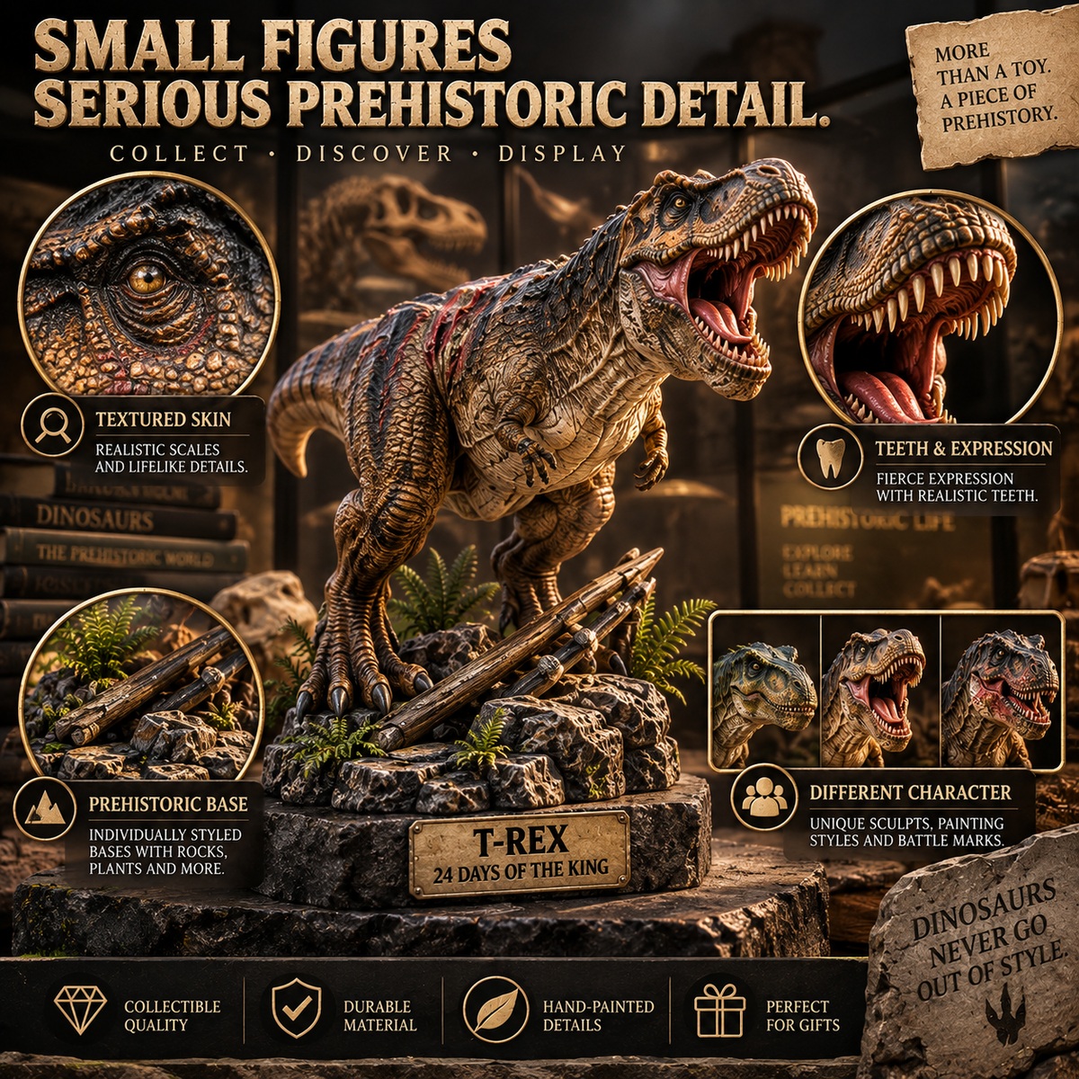 🦖🦣🪽🐾24 Days of Discovery — T-Rex, Pterosaurs, Woolly Mammoths & Mountain Lions Collection